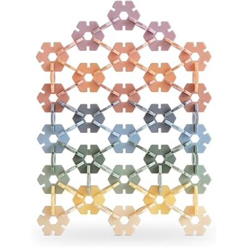 mushie HEX Connect Building Toy Set | 100 Pieces for Kids 5 Years+ | Preschool Educational and Toddler Montessori Toys