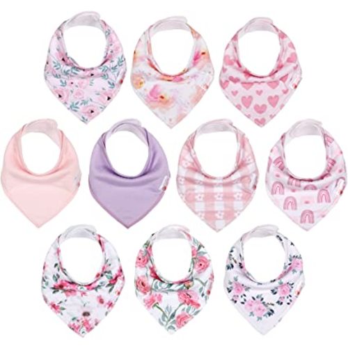 CIVARUA KIDS Baby Bibs, Baby Bandana Bibs for Boys Girls, Absorbent Baby Bib for Drooling and Teething Drool Bibs