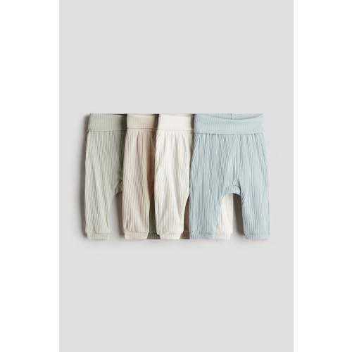 4-PACK RIBBED COTTON PANTS