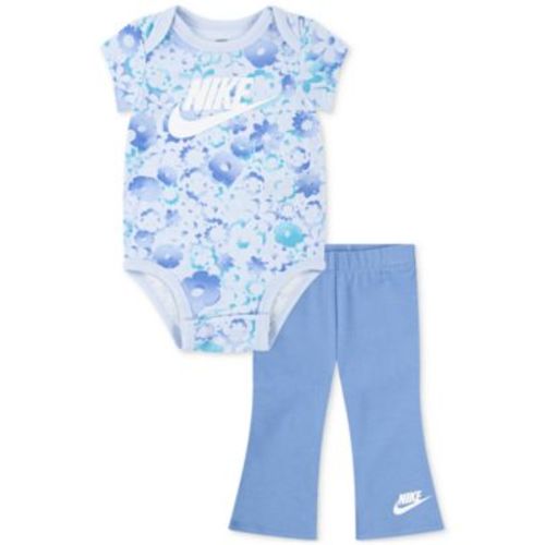Baby Girls Flow-ral Bodysuit and Leggings, 2 Piece Set