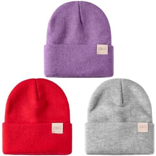 Toddler Beanie Kids Winter Hats Infant Warm Knit Cap Newborn Winter Warm Hat for 0-36 Month Boys Girls