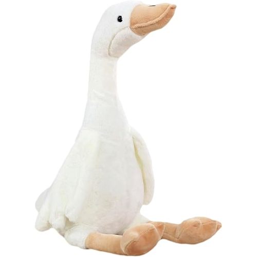 zhidiloveyou 19.7" Goose Plush Stuffed Animal, Cuddly Stuffed Swan Toy for Kids Adults, White