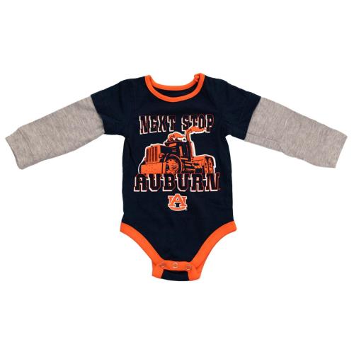Next Stop Auburn Trucker Onesie