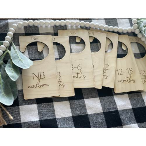 Wood Baby Closet Dividers | Baby Clothes Size Markers | Closet Organization For Baby | Boutique Dividers