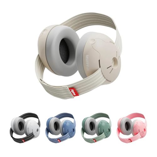 Alpine Muffy Baby Ear Protection for Babies and Toddlers up to 36 Months - CE & ANSI Certified - Noise Reduction Earmuffs - Comfortable Baby Headphones Against Hearing Damage & Improves Sleep - Sand