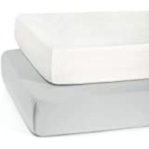 Amazon.com : American Baby Company 2 Pack 100% Cotton Value Jersey Knit Fitted Crib Sheet for Standard Crib and Toddler Mattresses, White, for Boys and Girls : Baby