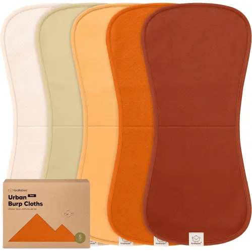 KeaBabies 5-Pack Organic Burp Cloths Baby Girl, Boy - Extra Large, Absorbent Baby Burp Cloths, Soft Burping Cloths for Babies, Newborn Burp Clothes, Cotton Burp Rags, Neutral Thick Burp Cloth (Sahara)
