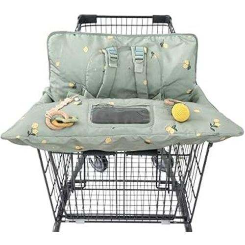 Shopping Cart Cover for Baby 2 in 1 High Chair Covers for Restaurant Comfortable Grocery Cart Seat Covers for Infant, Toddler Universal Suitable for Most Shopping Carts Machine Washable