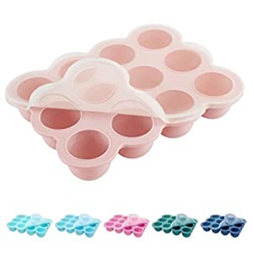 Amazon.com : Baby Food Storage Container - 12 Cup Silicone Baby Food Freezer Tray with Hard Lid, Perfect Food Container for Homemade Baby Food, Vegetables & Fruit Purees, Breast Milk - Gossamer Pink : Baby