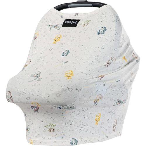 Milk Snob ORIGINAL Star Wars 5-in-1 Cover, Little Galaxy, Added Privacy for Breastfeeding, Baby Car Seat, Carrier, Stroller, High Chair, Shopping Cart, Lounger Canopy - Newborn Essentials, Nursing Top
