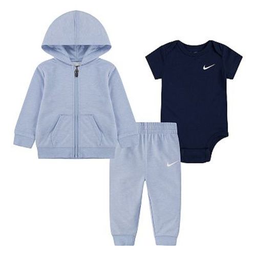 Baby Nike Bodysuit Full-zip Hoodie And Sweatpants 3-Piece Set