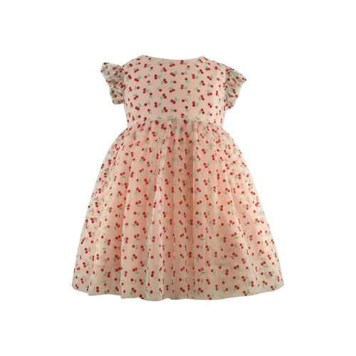 Cherry Print Mesh Dress, 6M