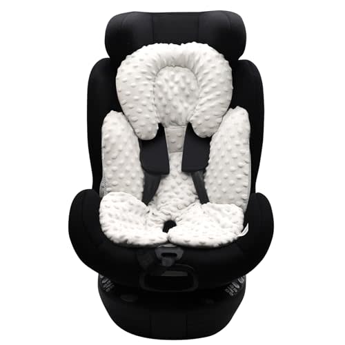 KAKIBLIN Infant Car Seat Insert, Baby Carseat Head & Body Support for Newborn, 2-in-1 Reversible Baby Car Seat Cushion, Soft Stroller Cushion Insert for CarSeats, Bouncer, Strollers, Swing