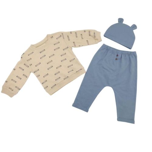 Chick Pea Baby Boy Playwear Newborn Clothes Set Ruffle Long Sleeve, Size: 9-12 months