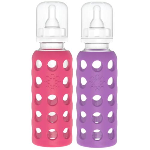 Lifefactory Baby Bundle - Bottle Set - Raspberry/Purple - 9 oz - 2 pk