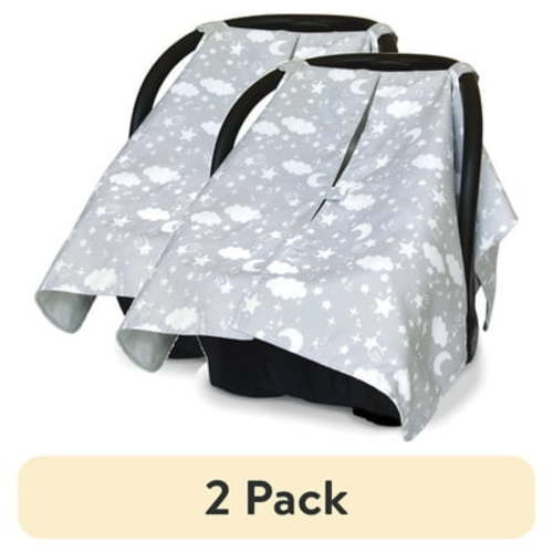 (2 pack) Goldbug Car Seat Cover, Soft and Breathable Protection for Infants, Unisex Cloud Print