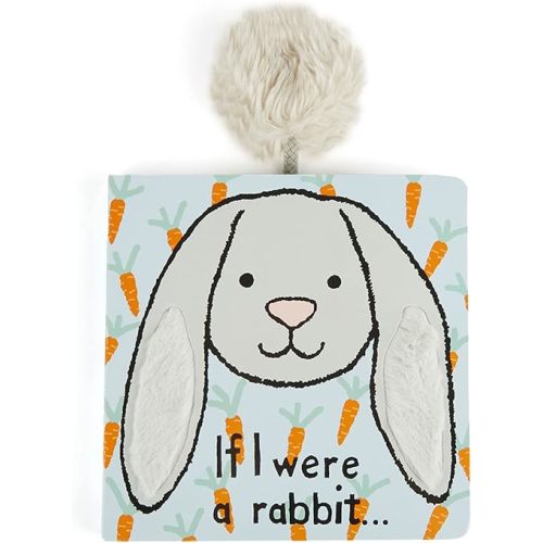 Jellycat If I were a Rabbit Board Book, Grey