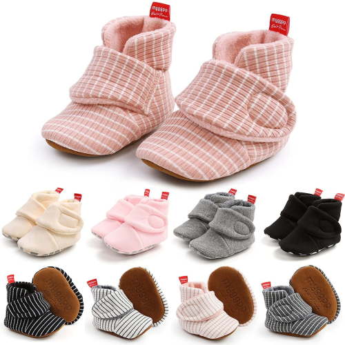 Baby Booties Infant Newborn Boys Girls Slippers Warm Crib Sock Shoes Indoor First Walker Prewalker