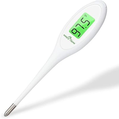 Easy@Home 8 Sec Fast Reading Digital Oral Thermometer for Adult, Kid and Baby, Oral, Rectal and Underarm Temperature Measurement for Fever with Two-Color LCD Display Backlit and Alarm EMT-A12