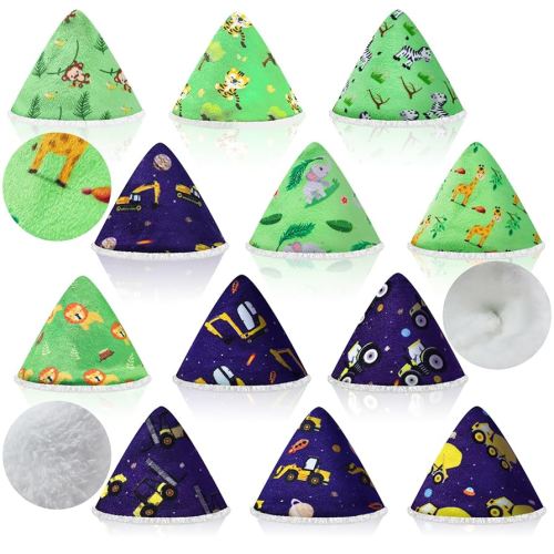 Cuffbow 12 Pcs Coral Velvet Pee Covers Strong Water Absorption Baby Boy Pee Shield Reusable Pee Cap Diaper Changing Accessory for Newborn Boy Gifts