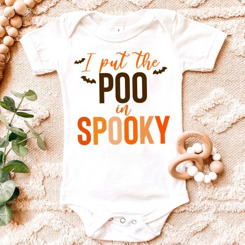 I put the Poo In sPooky Onesie®, Cute Halloween Baby Onesies®, Funny Fall Onesies® Gift Kids Autumn Baby Clothes Halloween Outfits Baby