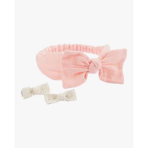 Baby Girl 3-Pack Hair Clips & Headwrap Set - Carter's | Carter's