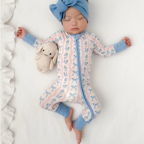 Amelia Bow Zipper Romper – In my Jammers