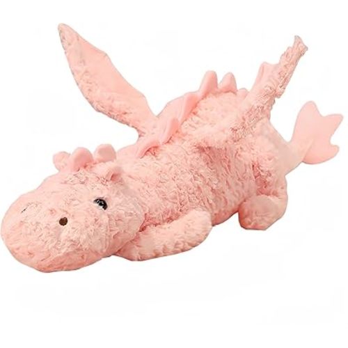 Dragon Plush Pillow,Soft Flying Dragon Stuffed Animals-26.5inch Kawaii Cute Dragon Animal Plushies Toy,Perfect Birthday Present for Adults and Children,Pink