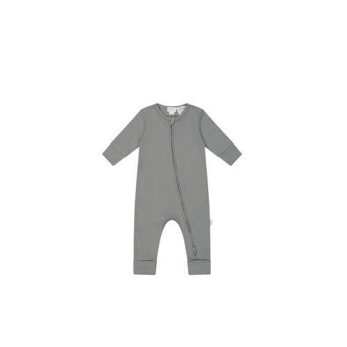 Pima Cotton Frankie Zip Onepiece - Chalk