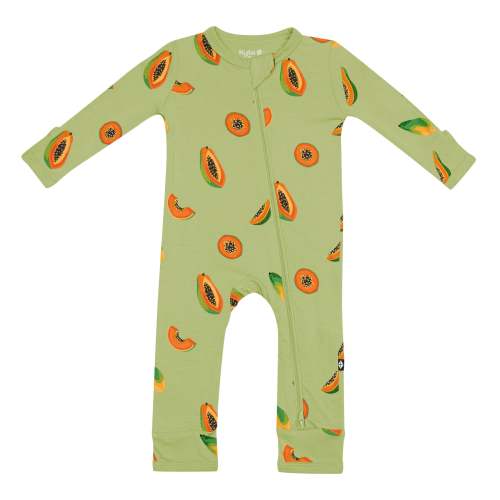 Zippered Romper in Papaya
