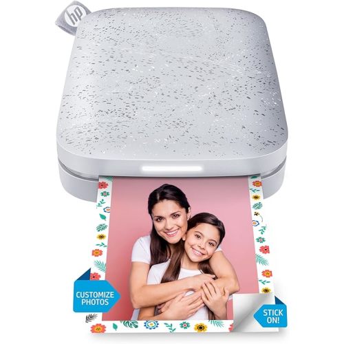 HP Sprocket 2x3" Instant Smartphone Photo Printer - Portable Color Wireless Mobile Printer - Zink Sticky-Back Photos - Print from Compatible iOS & Android Devices with Bluetooth w/Fun App - Luna Pearl