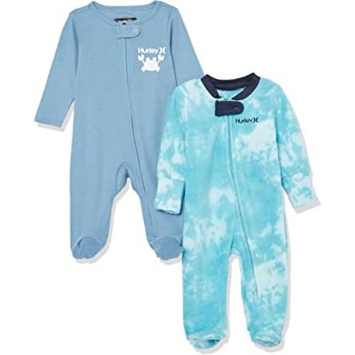 Hurley unisex-baby Multi-pack Footed Coverall