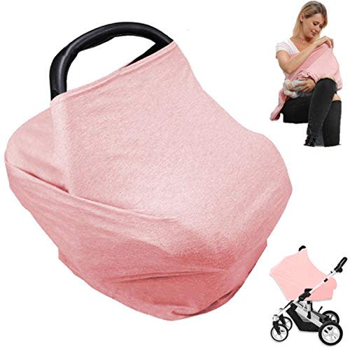 Nursing Cover for Baby Breastfeeding, Newborn Essentials Breathable Car Seat Covers up for Babies Boy Girl Infant Added Privacy for Carseat Canopy New Mom Must Haves Stuff Shower Gifts Registry Search