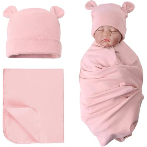 PESAAT Newborn Hospital Hat 0-12Months Preemie Boys Girls Beanie Solid Infant Baby Hats Autumn Winter