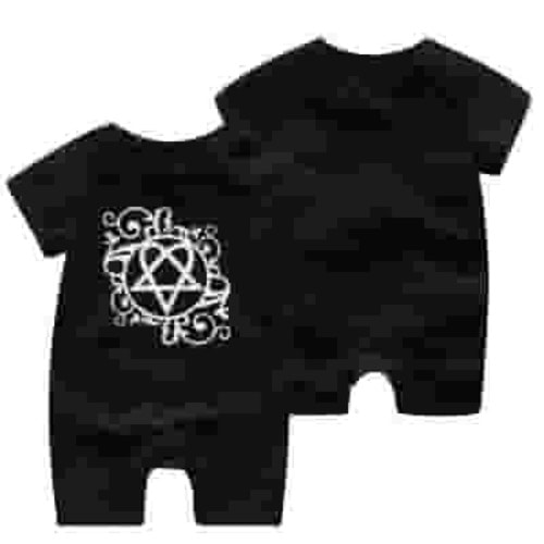 Heartagram Baby Short Sleeve Jumpsuit Romper Playsuit One Piece Outfit Baby Boys Girls Casual Clothes Sleep and Play 12 Months
