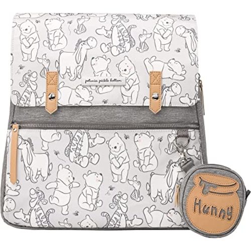 Petunia Pickle Bottom Meta Backpack | Diaper Bag Backpack for Parents | Stylish Bag and Organizer | Comfortable, Spacious, and Sleek Backpack for On The Go Moms and Dads | Disney's Playful Pooh