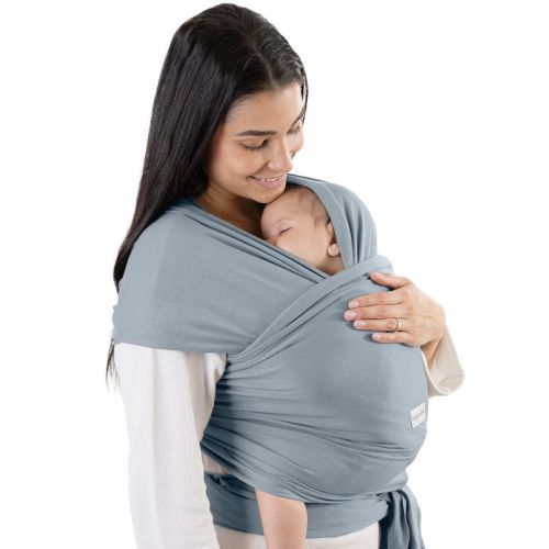 Comfy Cubs Baby Wrap Carrier - Soft & Secure Fit Cotton Blend for Newborn to Toddler - Adjustable, One Size Fits All Toddler Sling - Pacific Blue