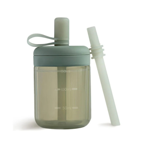 Silicone Training Cup with Straw - Sage