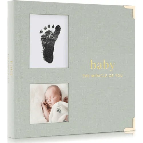 Keepsake Baby Memory Book for Boys and Girls – Timeless First 5 Year Baby Book With Photoslots – Cute Journal Scrapbook or Photo Album - Record a Milestone for Every Event from Birth to Age 5