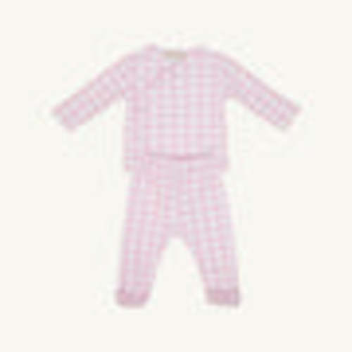Cameron Cross-Front Set - Palm Beach Pink Gingham