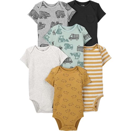 Simple Joys by Carter's Baby Boys' Short-Sleeve Bodysuit, Pack of 6