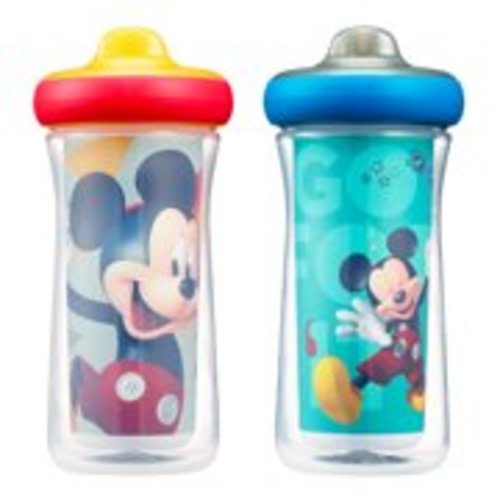Disney Mickey Mouse Insulated Hard Spout Sippy Cups, 9 Oz, 2 Pk