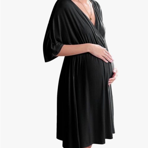 Ekouaer 3 in 1 Labor/Delivery/Hospital Gown Maternity Dress Nursing Nightgown Sleepwear for Breastfeeding