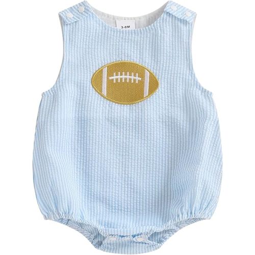 Newborn Baby Boy Girl Baseball Clothes Embroidery Sleeveless Bubble Romper Plaid Overall Bodysuit Summer Outfit