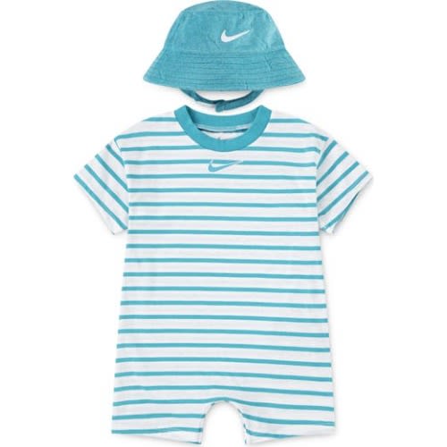 Stripe Romper & Bucket Hat Set
