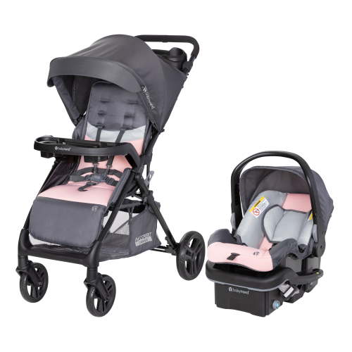 Baby Trend Passport Carriage Travel System with Privacy Net and EZ-Lift Plus, Dash Pink