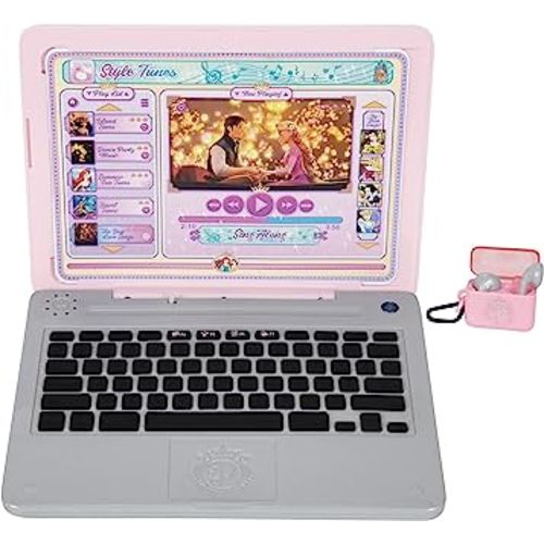 Disney Princess Style Collection Laptop with Phrases, Sound Effects & Music! Girls Toy Pretend Laptop