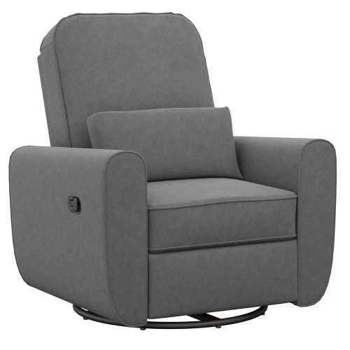 Kennedy Nursery Gliding Recliner Upholstered Accent Chair - Gray