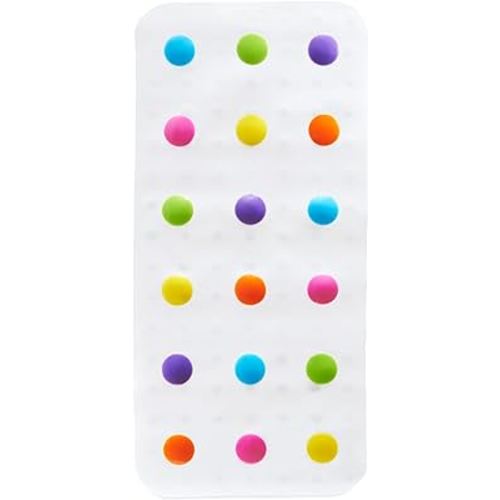 Munchkin® Dots™ Bath Mat for Kids, Multicolored, 30.5x14.25 Inch
