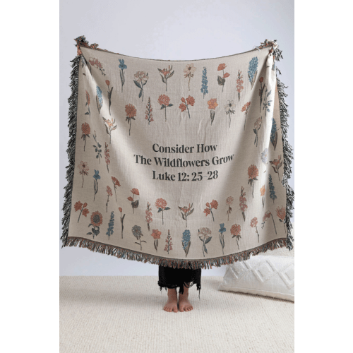 Consider How The Wildflowers Grow Throw Blanket